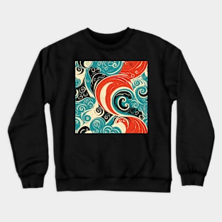 Abstract Swirls and Waves Effect illustration Crewneck Sweatshirt